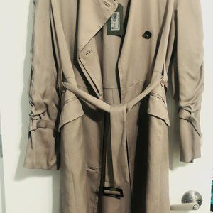 ALLSAINTS Cecil Ruched Sleeve Trench Coat - NWT